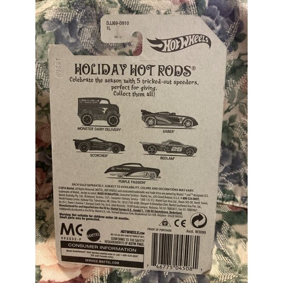 Hot Wheels Purple Passion Happy Holidays 5/5  2016 Rare Diecast Z16 - Picture 3 of 10